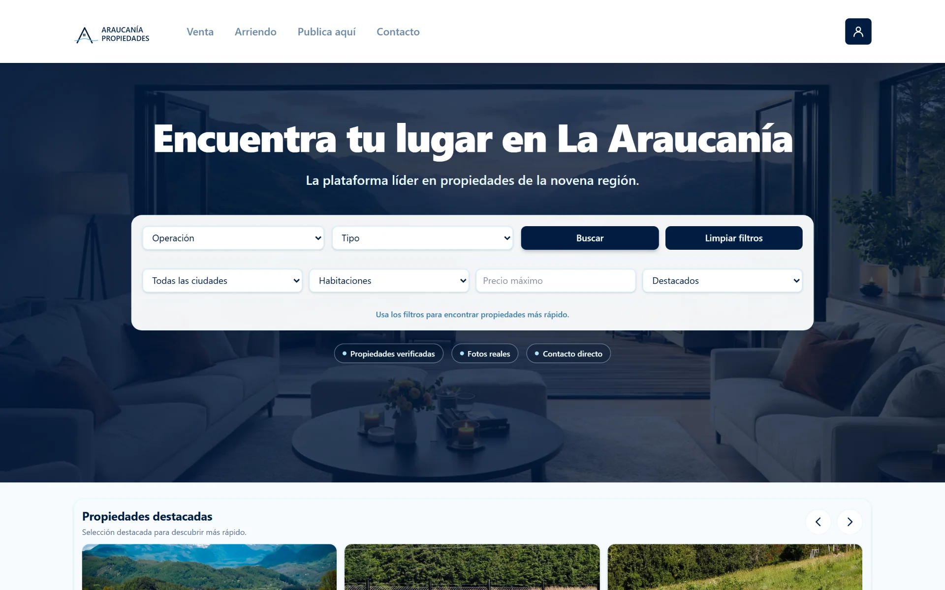Proyecto Araucanía Propiedades